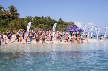 Big splash and course records at Great Adventures Green Island Ocean Swim