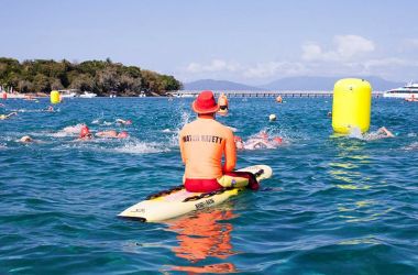 Big splash and course records at Great Adventures Green Island Ocean Swim