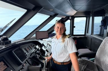 Captain Cheylsea charting the course